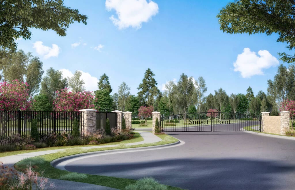 Albright Land & Development at Cedar Creek Lake | Entrance gate of Sunset Point development, past project of Albright Land and Development.
